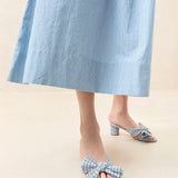 Roeffler Randall - Emilia Blue Gingham Bow Heel