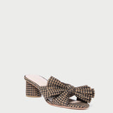 Roeffler Randall - Emilia Brown/Black Check Bow Heel