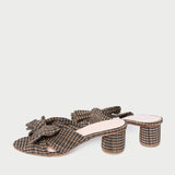 Roeffler Randall - Emilia Brown/Black Check Bow Heel