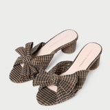 Roeffler Randall - Emilia Brown/Black Check Bow Heel