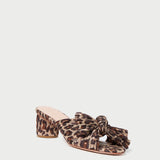 Roeffler Randall - Emilia Leopard Pleated Bow Sandal