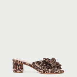 Roeffler Randall - Emilia Leopard Pleated Bow Sandal