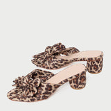 Roeffler Randall - Emilia Leopard Pleated Bow Sandal