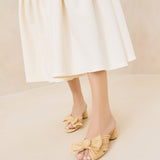 Roeffler Randall - Emilia Natural Pleated Bow Heel