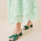 Roeffler Randall - Emilia Sage Pleated Bow Heel