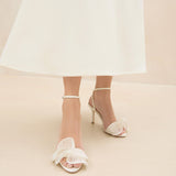 Roeffler Randall - Estella Pearl Ruffle Heeled Sandal