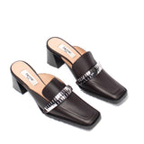 Elleme - Eva Loafer Mule Leather/Metal Brown