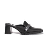 Elleme - Eva Loafer Mule Leather/Metal Black