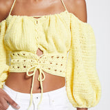 Simkhai - JS x Elexiay Crochet Top