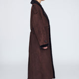 DUCIE - Evander Shearling Maxi Coat