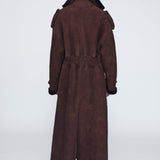 DUCIE - Evander Shearling Maxi Coat