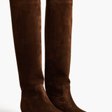 Khaite - Marfa Knee-High Boot in Coffee Suede