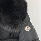 Moncler Black Padded Jacket with Black Fur Trim Size 5 (UK 18)