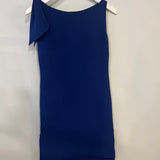 Christian Dior Electric Blue Silk Midi Dress with Shoulder Detailing Size FR 38 (UK 10)