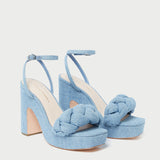 Roeffler Randall - Fae Blue Denim Platform Heel