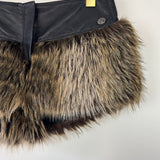 Chanel FW/10 Brown Faux Fur and Leather Shorts Size FR 36 (UK 8)