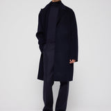 ROHE - Double face woolen coat | navy