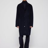 ROHE - Double face woolen coat | navy