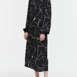 Maria McManus - Pleated Blouson Dress in Eileen Grey Lacquer Print