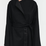 Maria McManus - Wrap Coat in Black