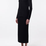 GABRIELA HEARST - Circe Knit Maxi Skirt in Black Merino Wool Cashmere