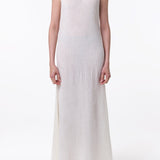 GABRIELA HEARST - Carling Maxi Dress in Ivory Plisse Silk