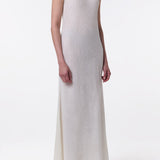 GABRIELA HEARST - Carling Maxi Dress in Ivory Plisse Silk