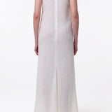 GABRIELA HEARST - Carling Maxi Dress in Ivory Plisse Silk