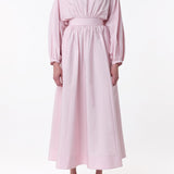 GABRIELA HEARST - Ahmose Maxi Dress in Pale Blush Sea Island Cotton Poplin