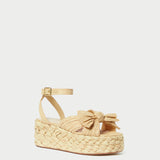 Roeffler Randall - Gaby Natural Pleated Bow Espadrille