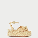 Roeffler Randall - Gaby Natural Pleated Bow Espadrille