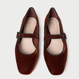 Roeffler Randall - Ginger Sienna Velvet Mary Jane