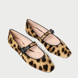 Loeffler Randall - Ginger Leopard Velvet Mary Jane