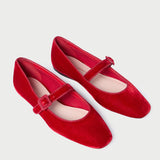 Roeffler Randall - Ginger Red Velvet Mary Jane