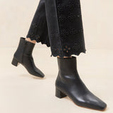 Roeffler Randall - Ginny Black Leather Ankle Boot