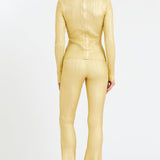 Herve Leger - FOIL VARIEGATED RIB PANTS