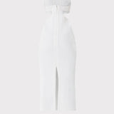 Herve Leger - HALTER MIDI DRESS WITH HARDWARE