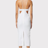 Herve Leger - HALTER MIDI DRESS WITH HARDWARE