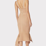 Herve Leger - VARIEGATED RIB FISHTAIL MIDI DRESS