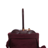 GABRIELA HEARST - Crossover Knit Bag in Bordeaux Cashmere