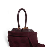 GABRIELA HEARST - Crossover Knit Bag in Bordeaux Cashmere