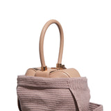 GABRIELA HEARST - Crossover Knit Bag in Nude Cashmere