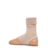 GABRIELA HEARST - Mishka Sock Boot in Dark Camel Cashmere & Leather