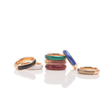 GABRIELA HEARST - Ring in 18K Rose Gold & Vitreous Brown Enamel