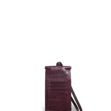 GABRIELA HEARST - Cardi Necklace Bag in Bordeaux Crocodile Leather