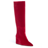 GABRIELA HEARST - Remedios Tall Boot in Scarlet Red Cotton Velvet