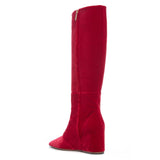 GABRIELA HEARST - Remedios Tall Boot in Scarlet Red Cotton Velvet