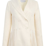 GABRIELA HEARST - Giorgio Fringe Blazer in Ivory Textured Linen