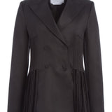 GABRIELA HEARST - Giorgio Fringe Blazer in Black Textured Linen