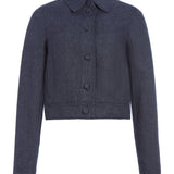 GABRIELA HEARST - Thereza Jacket in Navy Linen Virgin Wool